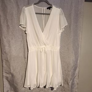 Francesca's White V-neck DressSize XL